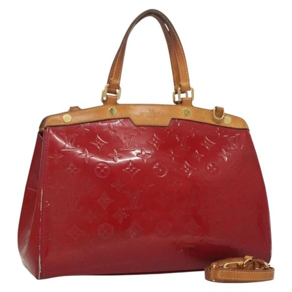 LOUIS VUITTON Vernis Blair MM Hand Bag 2way Rose Andian - Picture 1 of 15